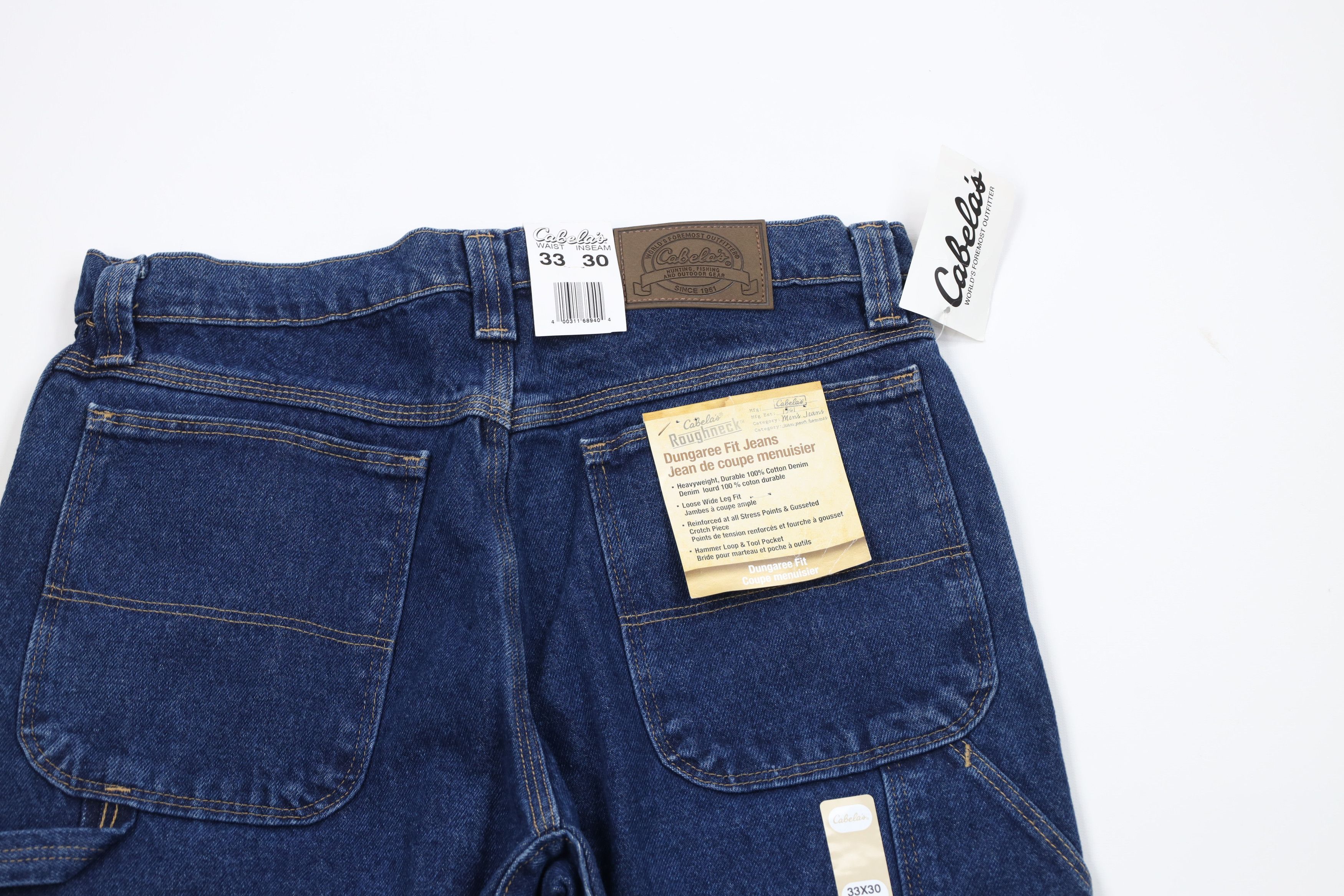 Cabelas Deadstock Vintage Cabelas Wide Leg Dungaree Denim Jeans Size US 33 - 10 Thumbnail