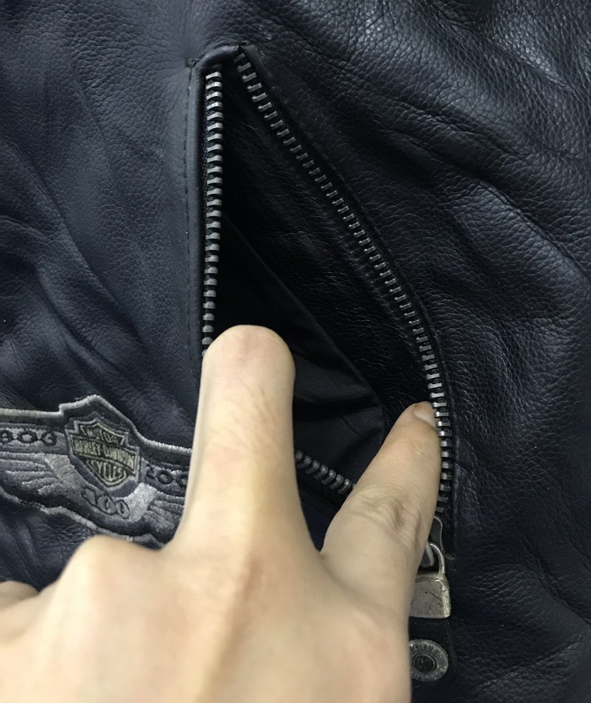 Harley Davidson × Vintage Vintage Harley Davidson Leather Jacket Size US L / EU 52-54 / 3 - 11 Thumbnail