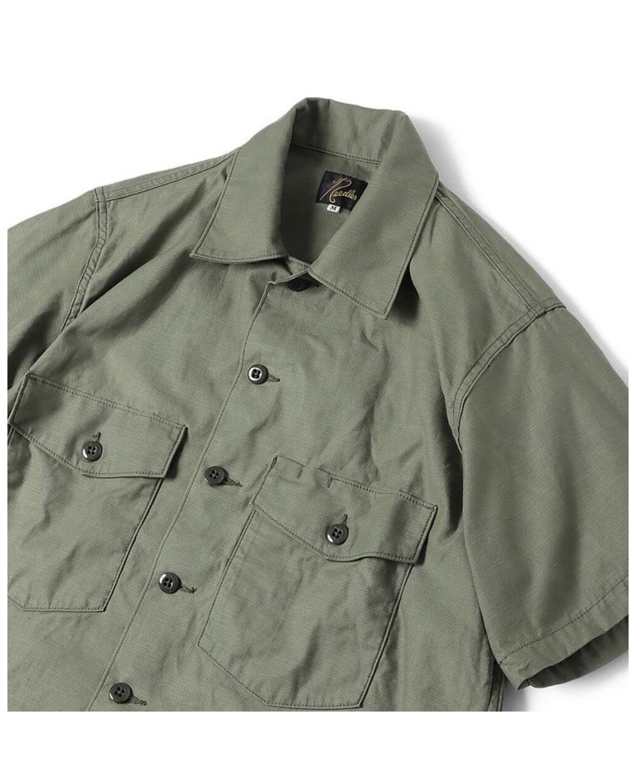 Needles Needles Nepenthese Fatigue Work Shirt Olive Large Size US L / EU 52-54 / 3 - 1 Thumbnail