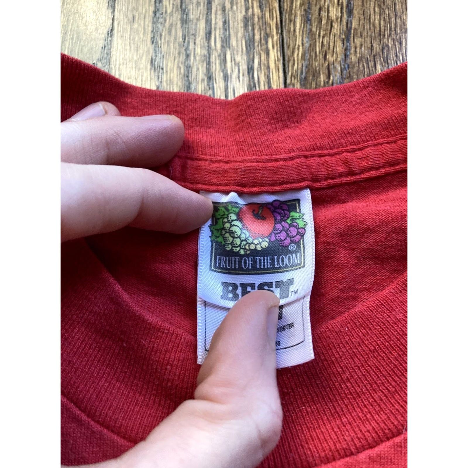 Fruit Of The Loom VINTAGE 90s Firefighter T Shirt Mens XL Red Fruit of the Loom Crew Neck Short Sleeve 80s 90s Girls Mens Size US XL / EU 56 / 4 - 4 Thumbnail