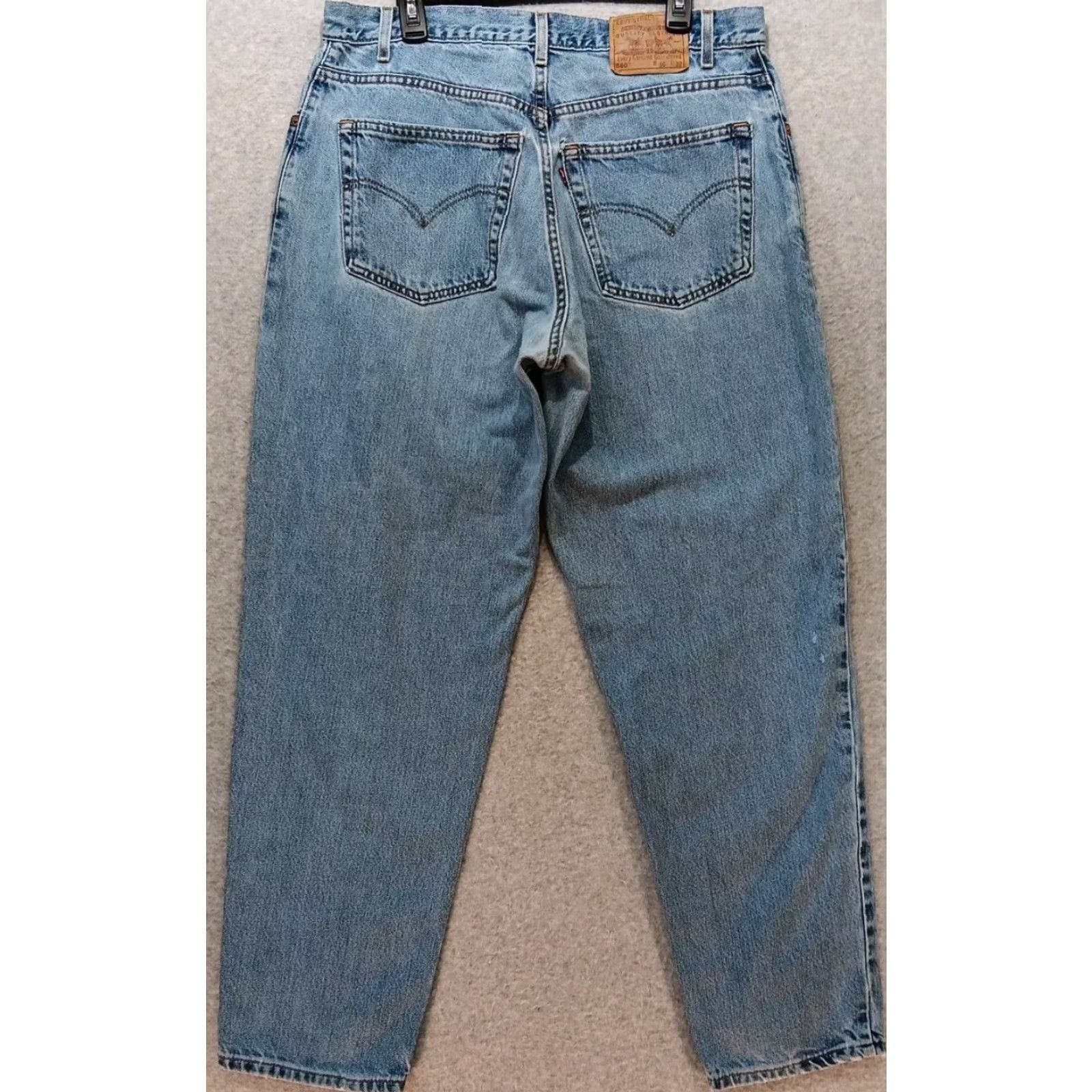 Levi's VINTAGE Levi's 560 Jeans 36X32 Blue Denim Relaxed Tapered Men's 5-Pocket USA Mens 90s American Distressed Size US 36 / EU 52 - 4 Thumbnail
