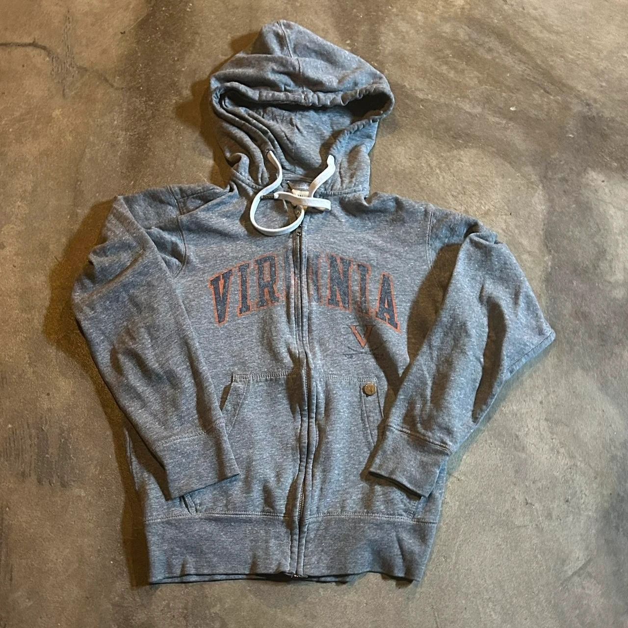 Other Gray and orange y2k Virginia Collegiate zip up hoodie Size S / US 4 / IT 40 - 2 Thumbnail