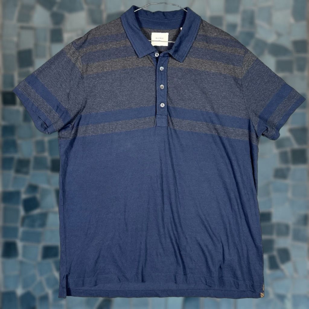 Billy Reid Billy Reid Polo Shirt Mens 2XL Blue Gray Cotton Golf Knit Short Sleeve Button Embroidered Logo Casual Shirt Mens Size US XXL / EU 58 / 5 - 1 Thumbnail