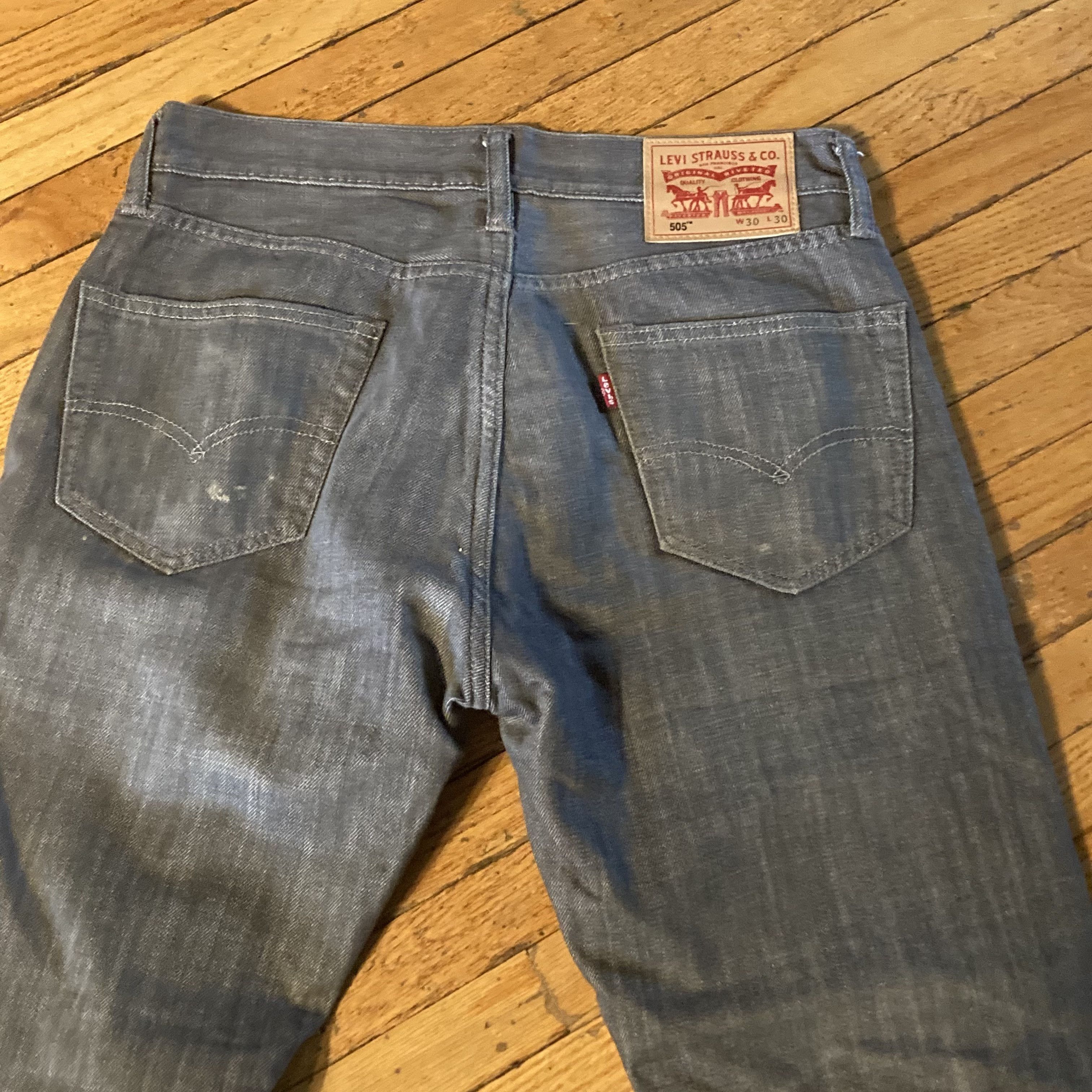 Levi's Men's 505's Levi's Lined throughout Jeans - Grey - Size 30 Size US 30 / EU 46 - 8 Thumbnail