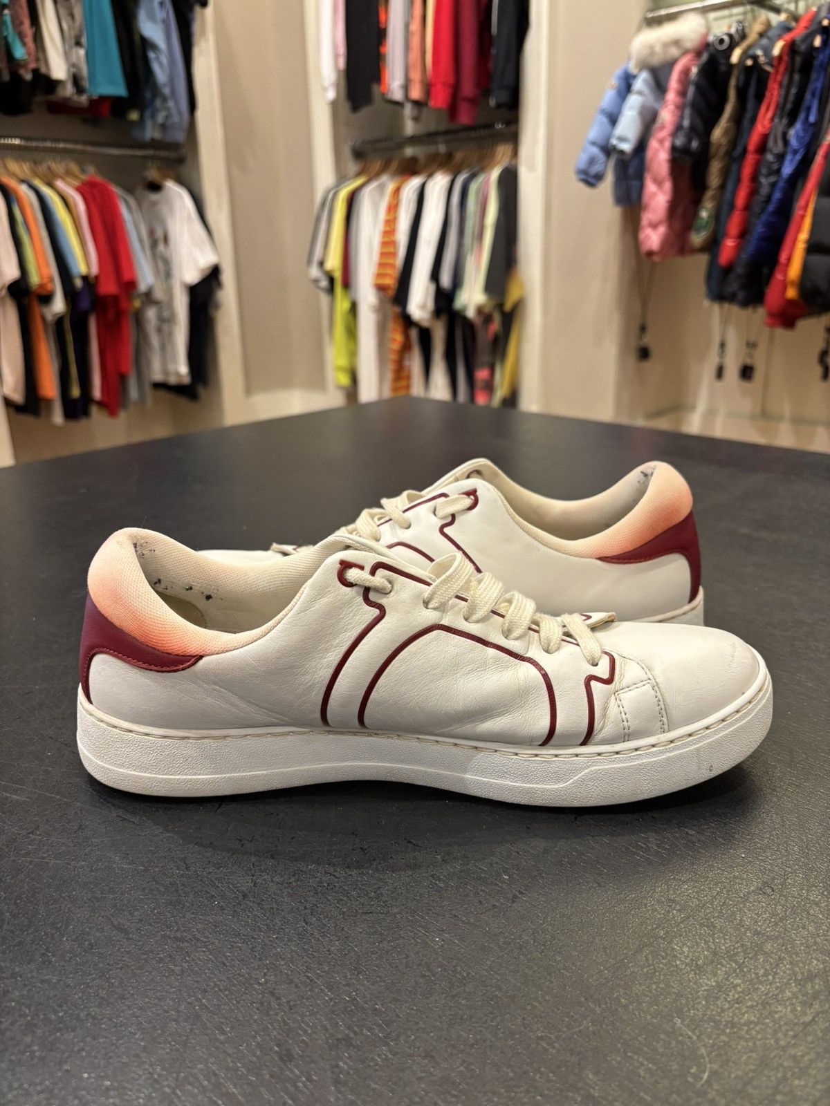 Salvatore Ferragamo Ferragamo Liberty Sneakers White Red Size US 9.5 / EU 42-43 - 4 Thumbnail