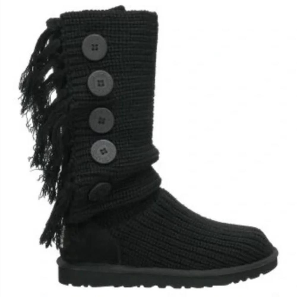 Designer UGG I Cardy Knit Fringe Boots Size 9 Size US 9 / IT 39 - 1 Thumbnail