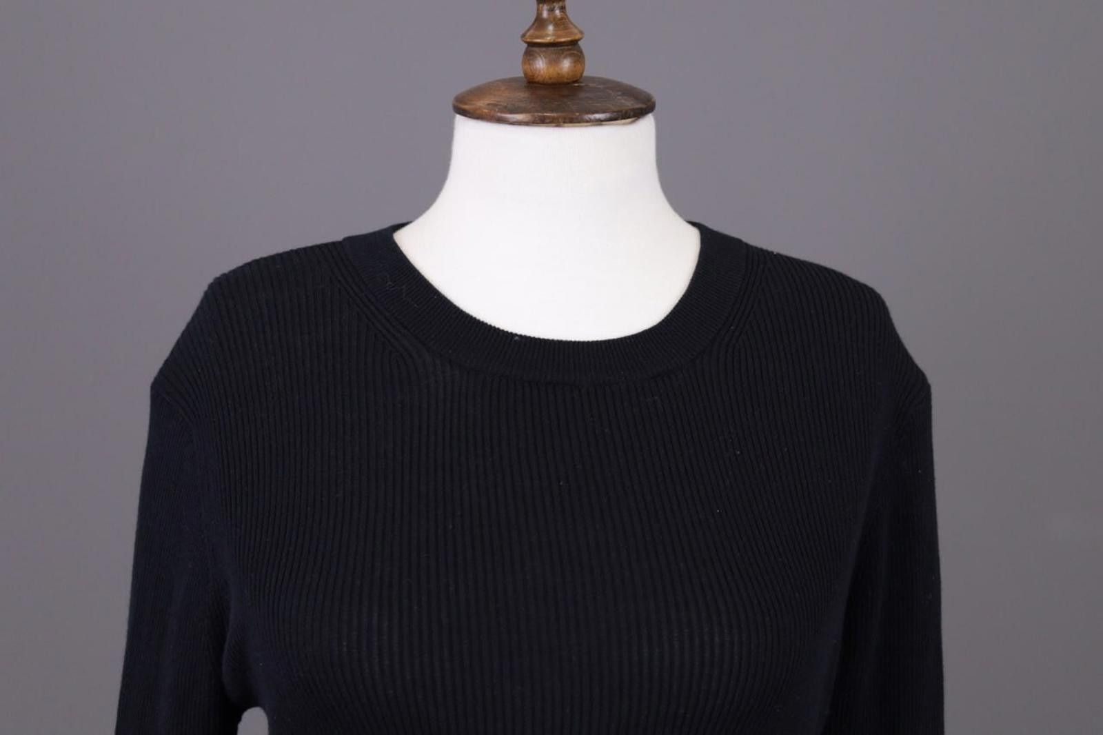 J.Crew J.Crew Black Ribbed Jumper Knit Sweater Size M Size M / US 6-8 / IT 42-44 - 2 Thumbnail