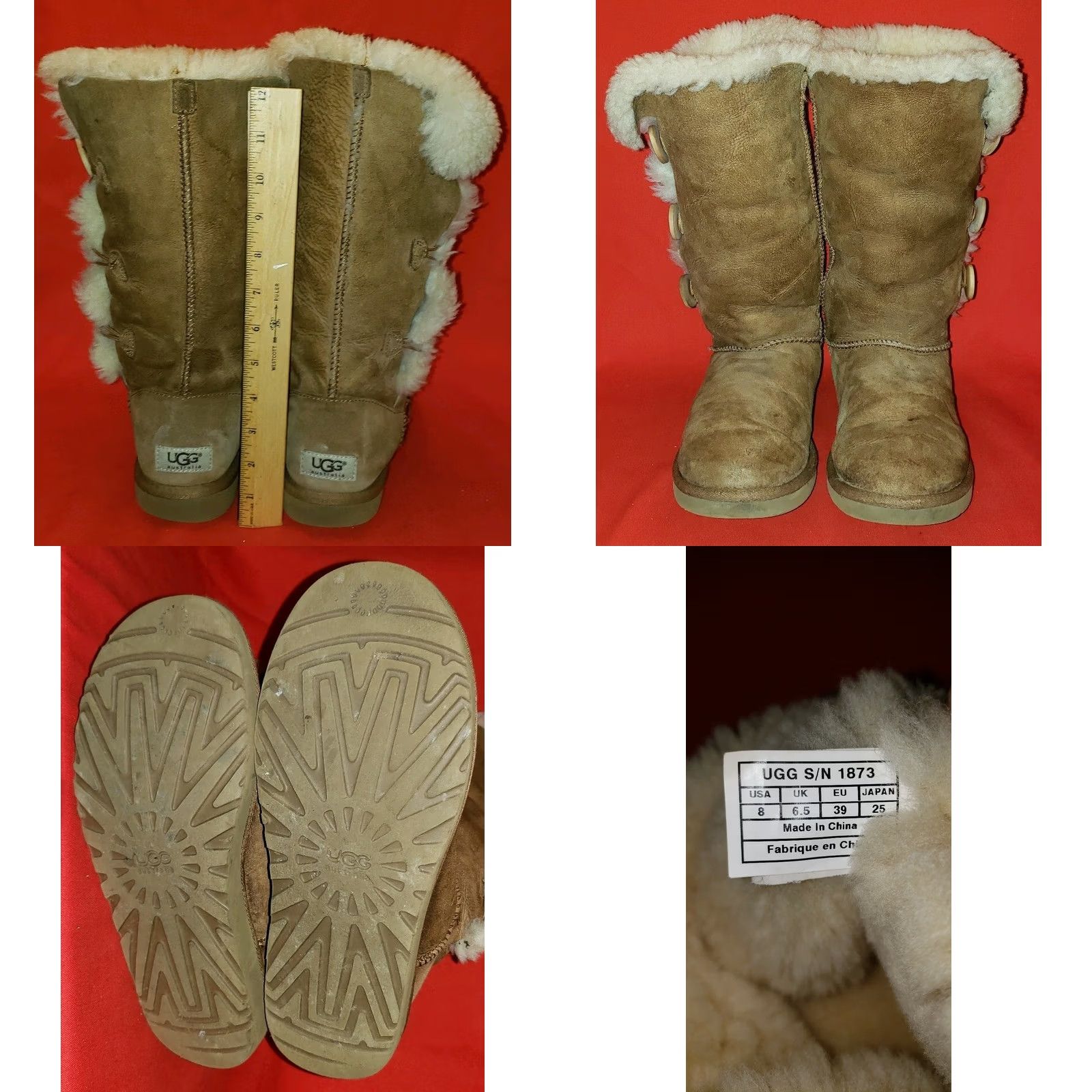 Ugg UGG Australia Boots Womens Brown Women BAILEY BUTTON TRIPLET CHESTNUT Size US 8 / IT 38 - 8 Thumbnail