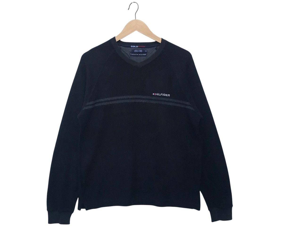 Tommy Hilfiger × Vintage Vintage Tommy Hilfiger Cold Stop Stripe Sweatshirt Size US M / EU 48-50 / 2 - 1 Thumbnail