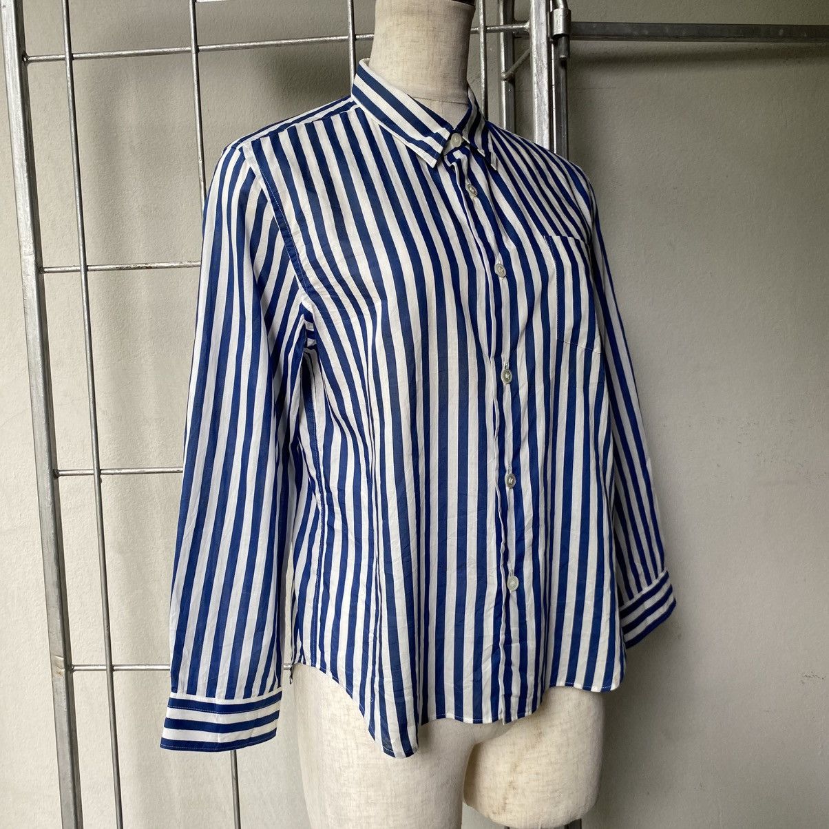 Comme des Garcons COMME des GARCONS TAO Blue & White Stripe Shirt Size S / US 4 / IT 40 - 6 Thumbnail
