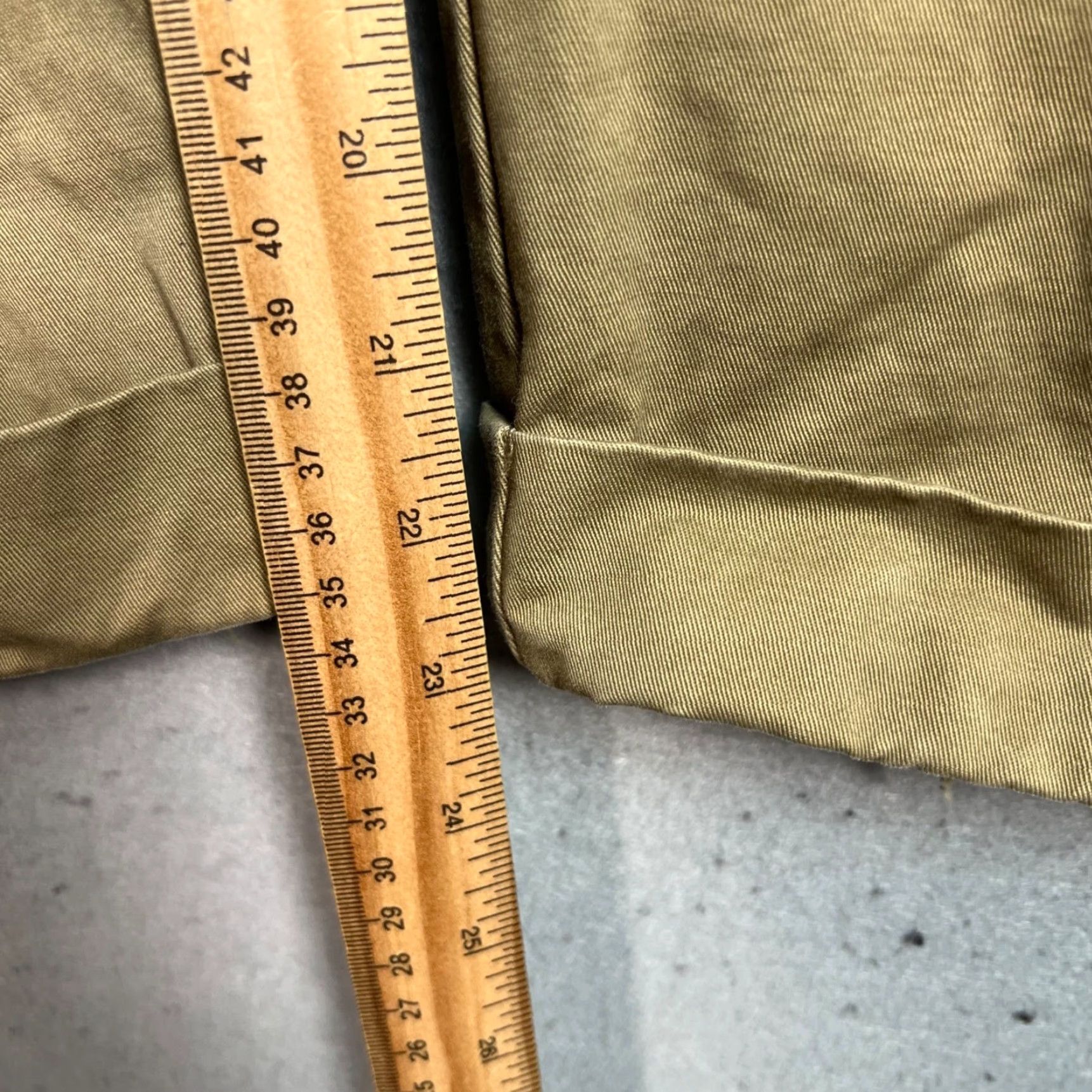 Vintage Cattaun Mens Pleated High-Waist Khaki Trousers Size 28 Beige Cotton Spandex Dress Pants Tapered Inseam 24 in Adjustable Waist Straps Mens Size US 28 / EU 44 - 7 Thumbnail