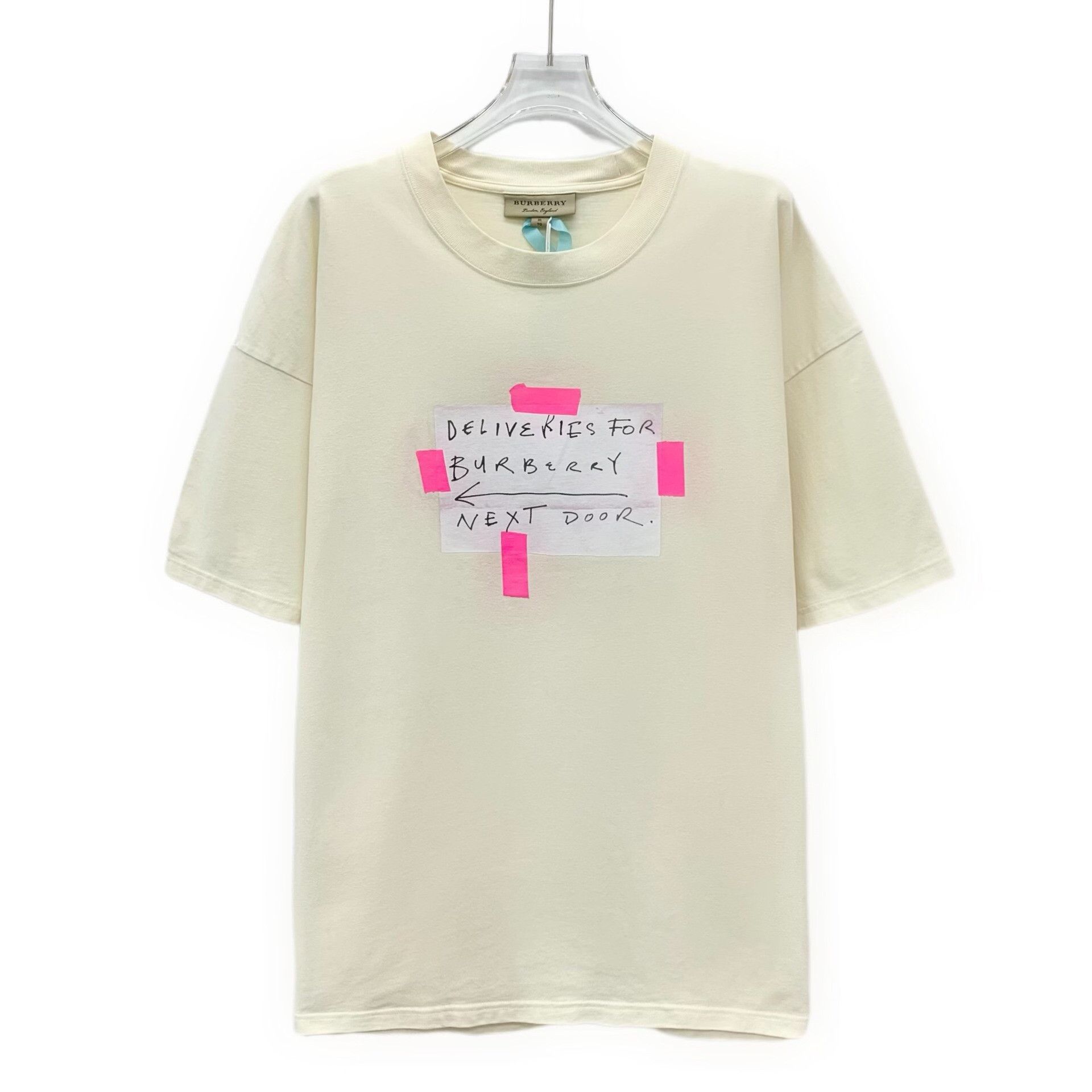 Burberry Burberry Cotton Printed White T-Shirt XL Women Size XL / US 12-14 / IT 48-50 - 1 Thumbnail
