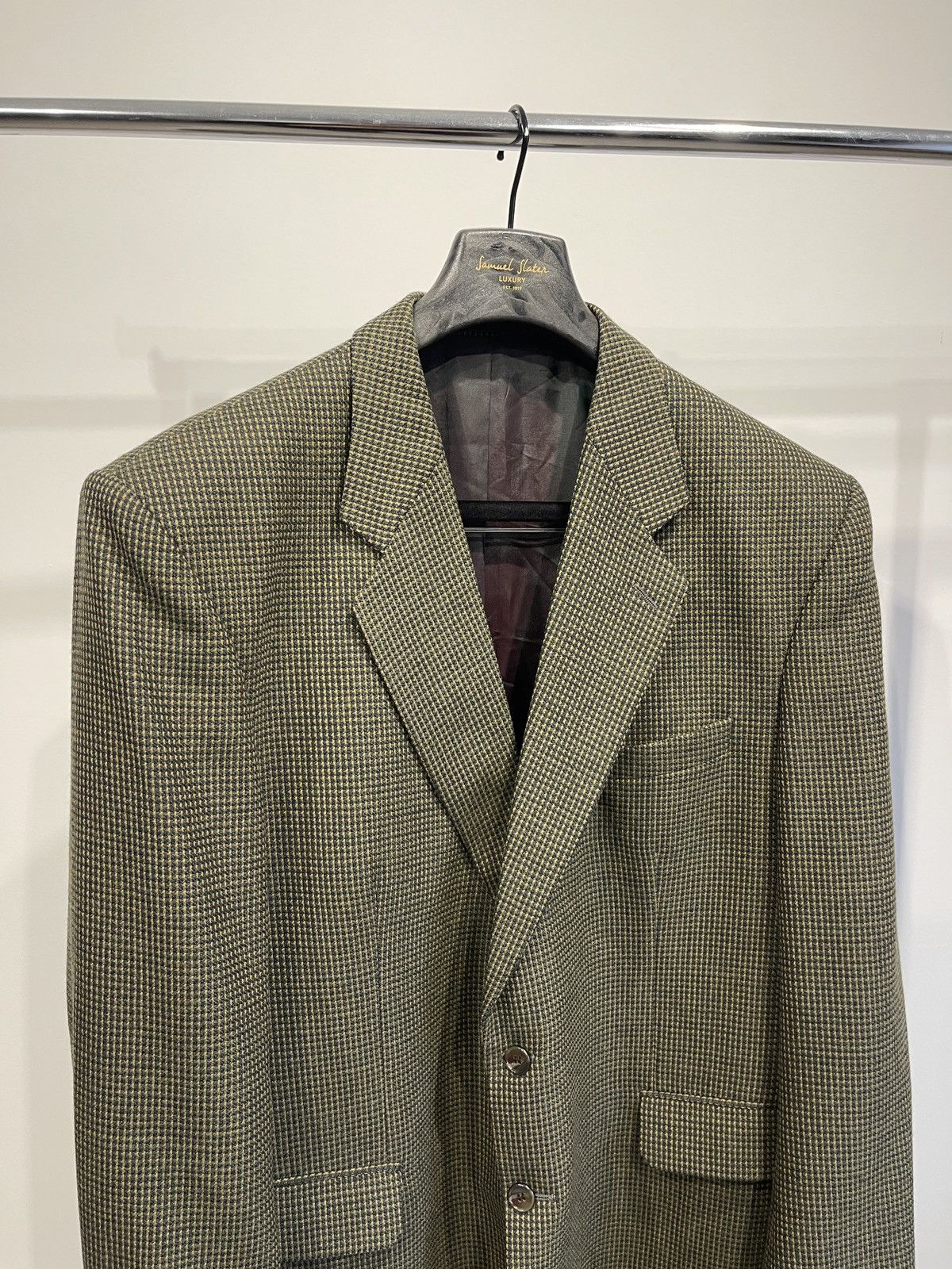 Vintage Vintage classic wool blazer jacket khaki moss 56 sport coat Size 46R - 2 Thumbnail
