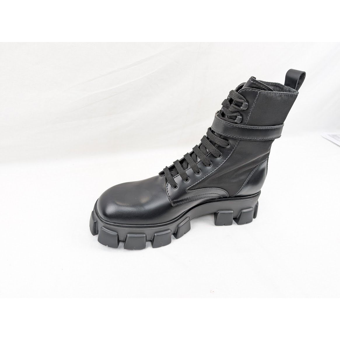 o1rshd1 Strapped Pouch Combat Boots 13 Prada - 13.5 US