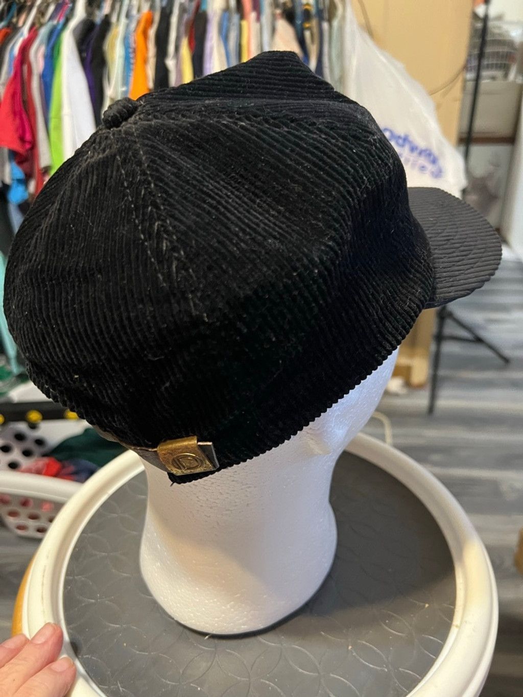 Vintage Vintage Men's DeLONG Black Corduroy Enjoy Coke Baseball Cap Size 30 - 4 Thumbnail
