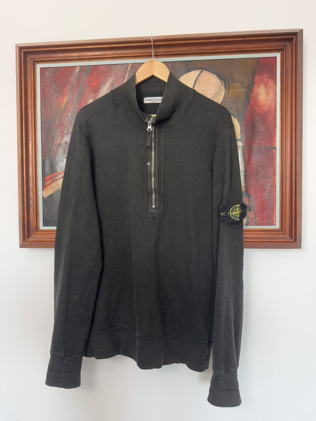 Stone Island Vintage 1/4 Zip Sweatshirt Casual Streetwear 