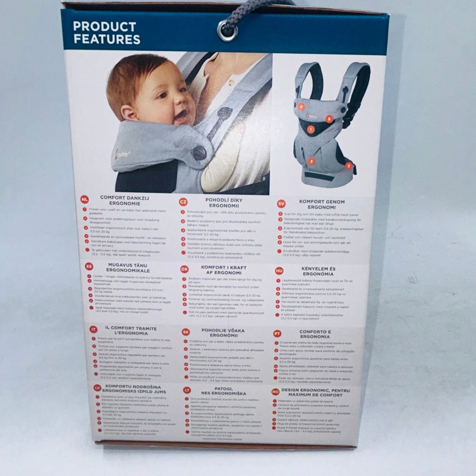 Other ERGOBABY CHAMBRAY ALL POSITIONS 360 LIGHTWEIGHT BABY CARRIER Size ONE SIZE - 2 Thumbnail