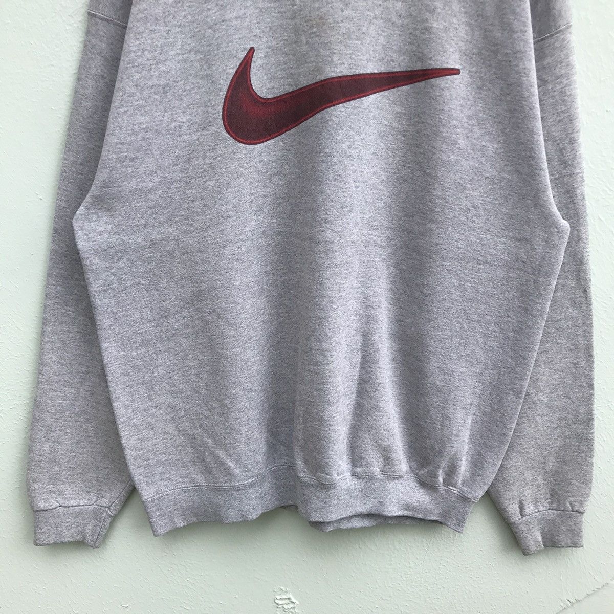 Nike Nike vintage 90s big swoosh crewneck sweater Size US M / EU 48-50 / 2 - 3 Thumbnail