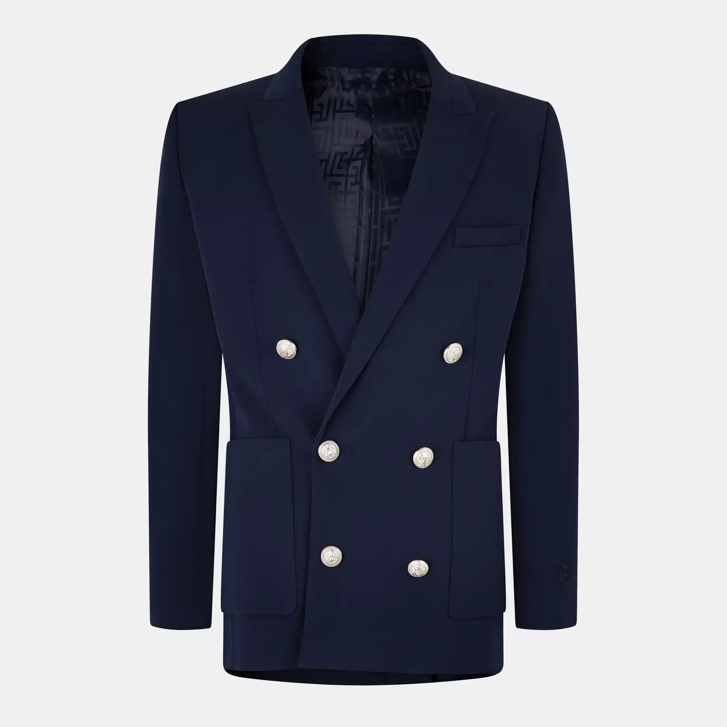 Balmain o1g2r1mq0426 Military Inspired Blazer in Navy Size US L / EU 52-54 / 3 - 1 Thumbnail