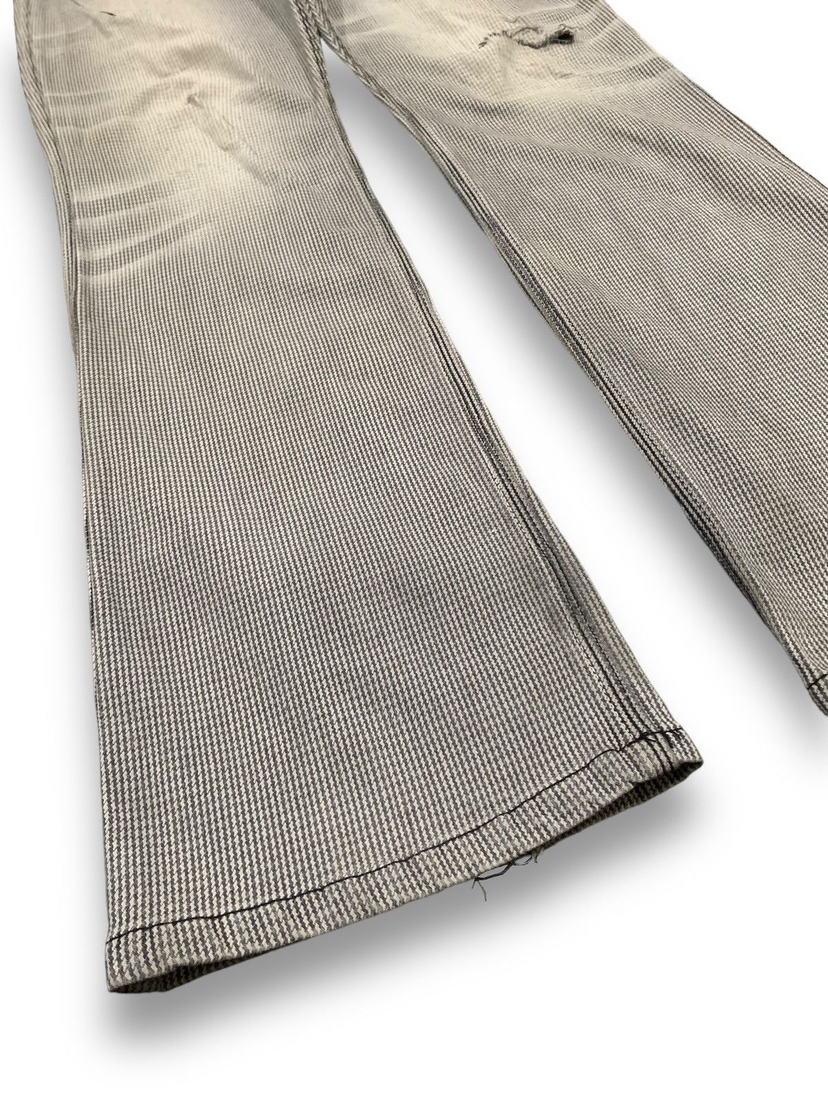 If Six Was Nine Japanese Brand Houndstooth Clawmark Faded Bootcut Punk Jeans Size US 34 / EU 50 - 9 Thumbnail