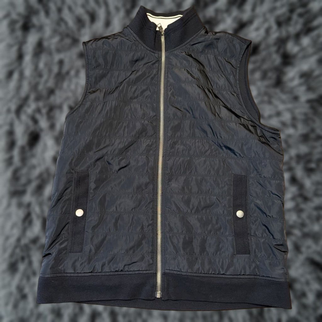 UNTUCKit UNTUCKit Vest Rebulo Full Zip Quilted Mens Regular Fit Large Black Blue Quilted Full Zip Vest Mens Regular Fit Black Quilted Rebulo Vest Size US L / EU 52-54 / 3 - 1 Thumbnail