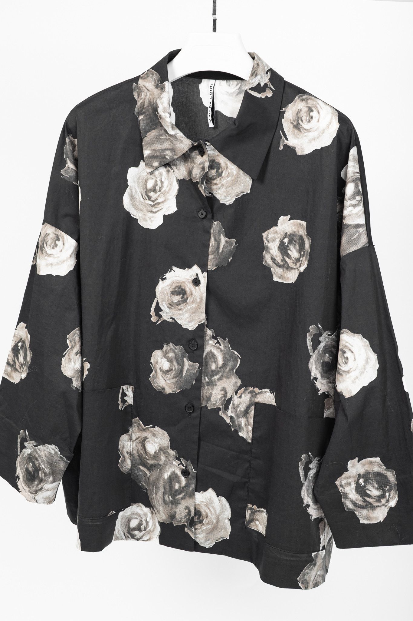 Other Liviana Conti Floral Cotton-Poplin Oversized Shirt Jacket Size L / US 10 / IT 46 - 3 Thumbnail