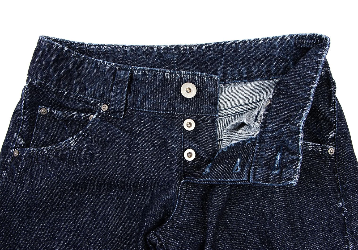 Issey Miyake Indigo Wide Denim Pants with Trim Fade Weave Size US 30 / EU 46 - 5 Thumbnail