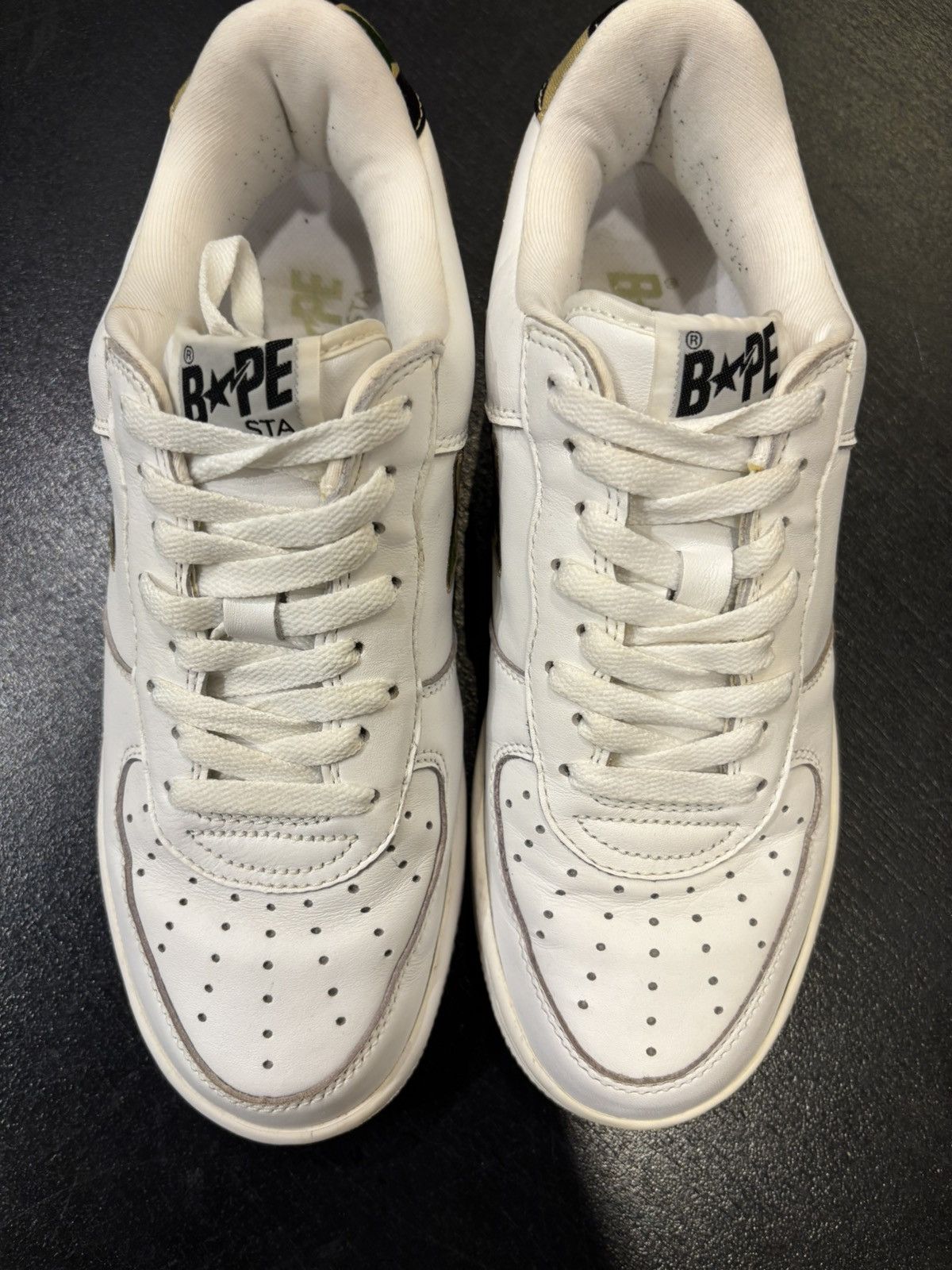 Bape A Bathing Ape Bapesta FS-001 Low ‘White Green Camo’ Size US 9.5 / EU 42-43 - 4 Thumbnail