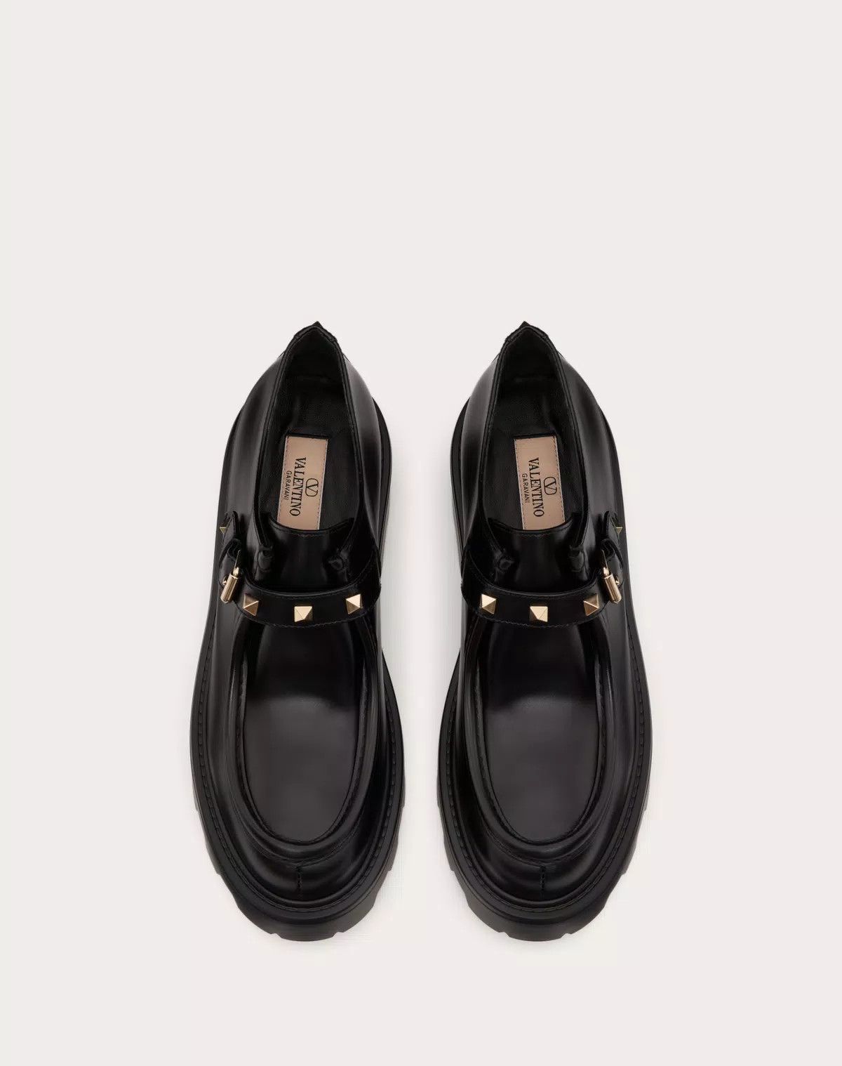 Valentino o1s1wg110426 Rockstud Single Monk Strap Shoes Calfskin Black Size US 10 / IT 40 - 4 Thumbnail