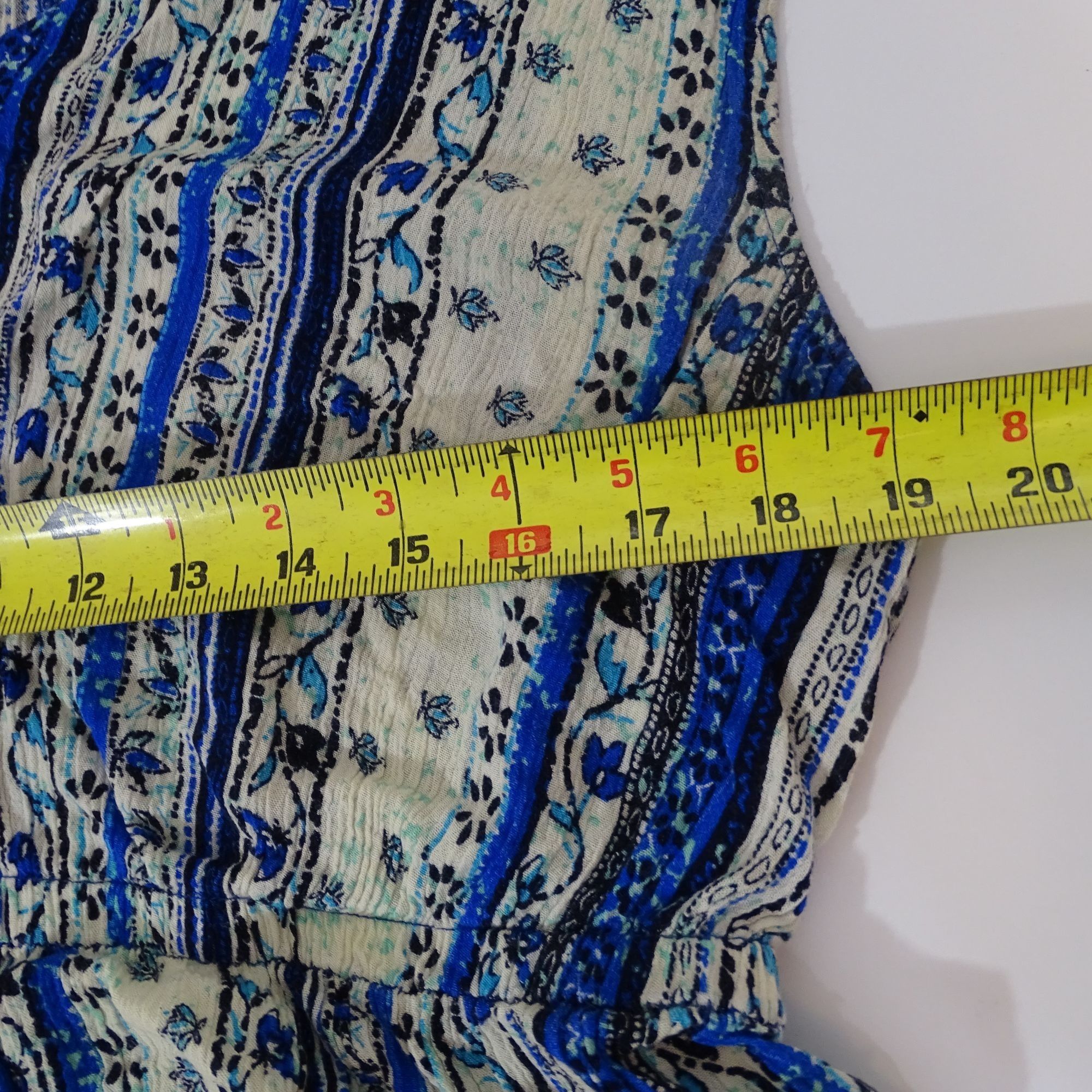 Forever 21 Forever 21 Women Blue Boho Stripe Floral Maxi Dress Size 1X Size XL / US 12-14 / IT 48-50 - 7 Thumbnail