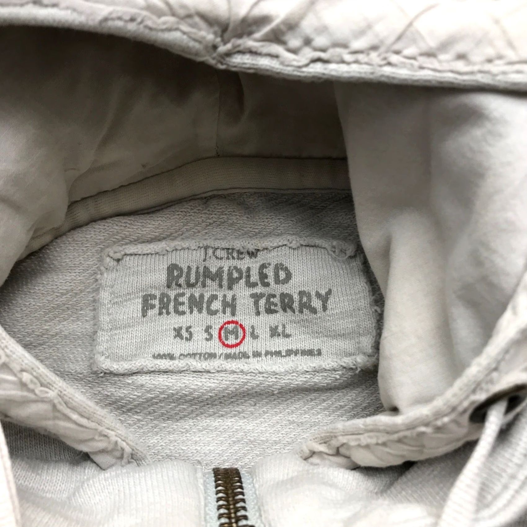 J.Crew J.Crew Hoodie Sweatshirt Jacket Women M Tan Full Zip Pockets Drawstring Crew Neck Size M / US 6-8 / IT 42-44 - 3 Thumbnail