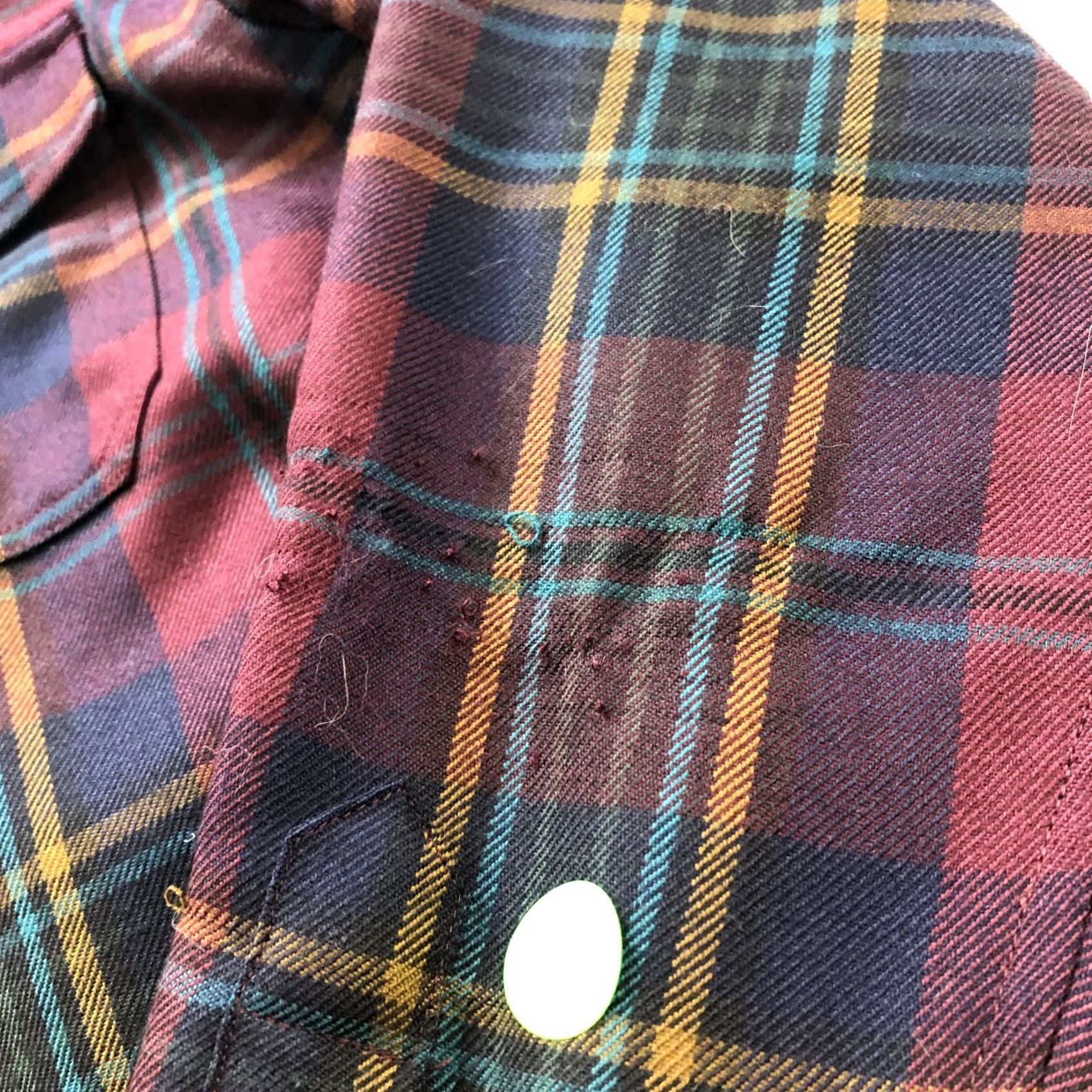 Ralph Lauren Lauren Ralph Lauren Shirt Petite Small Worsted Wool Plaid Red LS Zip PLS READ Size S / US 4 / IT 40 - 3 Thumbnail