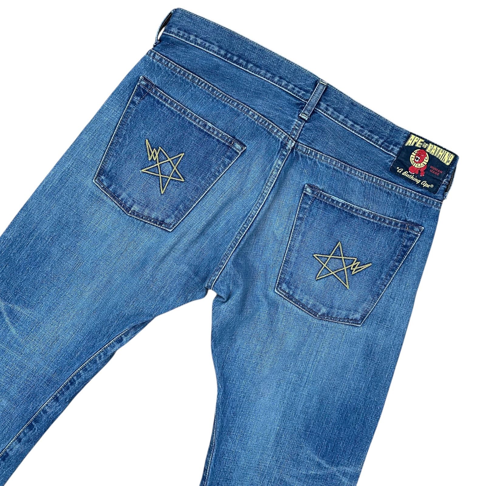 Bape 32" M Bape Selvedge Sta Embroidered Jeans Size US 32 / EU 48 - 1 Thumbnail