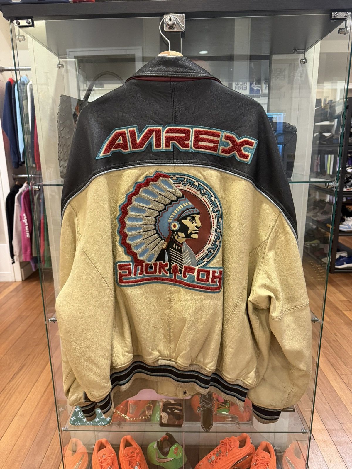 Avirex Vintage Avirex Snuk & Fox Indian Head Leather Varsity (5XL) Size US XXL / EU 58 / 5 - 2 Thumbnail