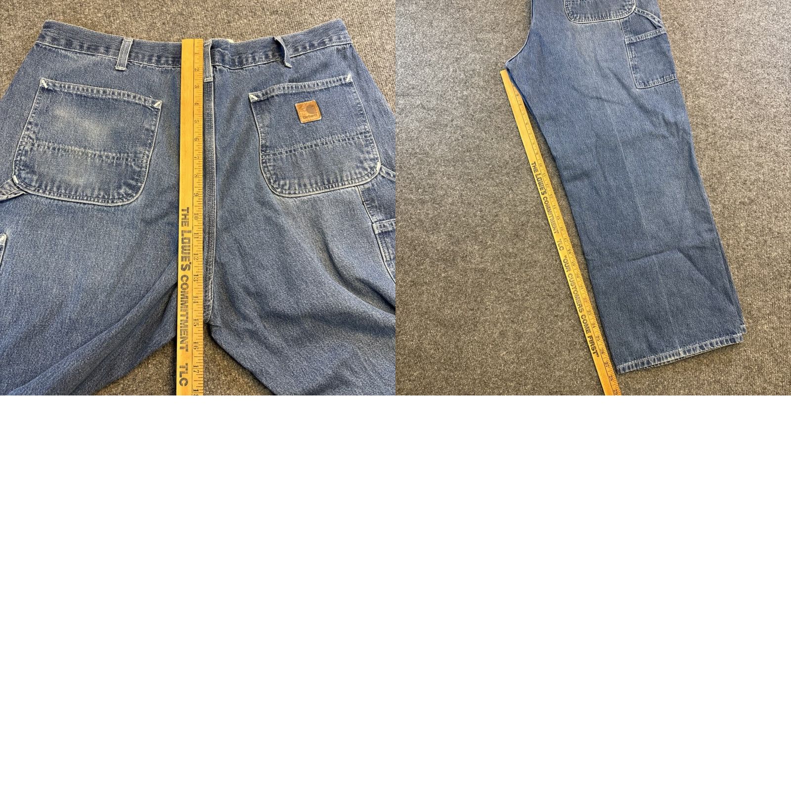 Carhartt VINTAGE Carhartt B13 DST Dungaree Fit Denim Blue Jeans Carpenter Pant USA Mens 38x30 Size US 38 / EU 54 - 8 Thumbnail