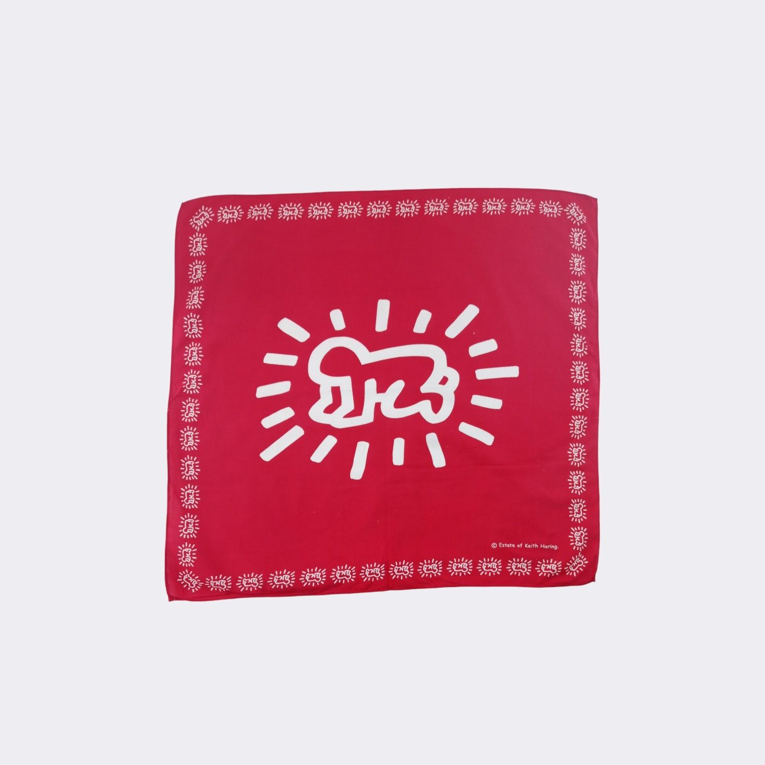 Keith Haring Vintage Keith Haring Handkerchief Neckerchief Bandana H391E Size ONE SIZE - 2 Thumbnail