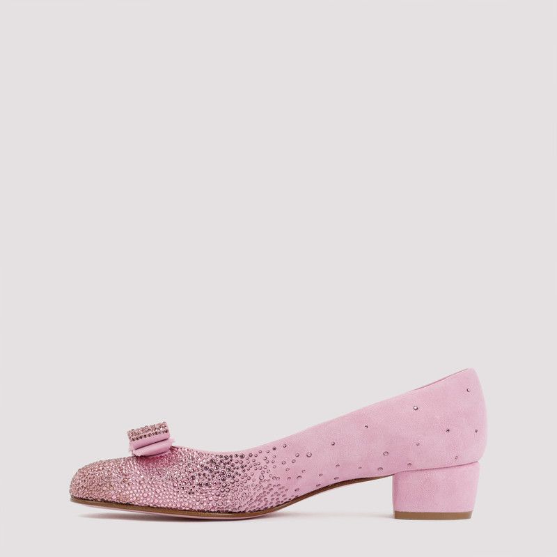 Salvatore Ferragamo o1y0426 Block Heel Pumps in Pink Size US 5.5 / IT 35.5 - 2 Thumbnail