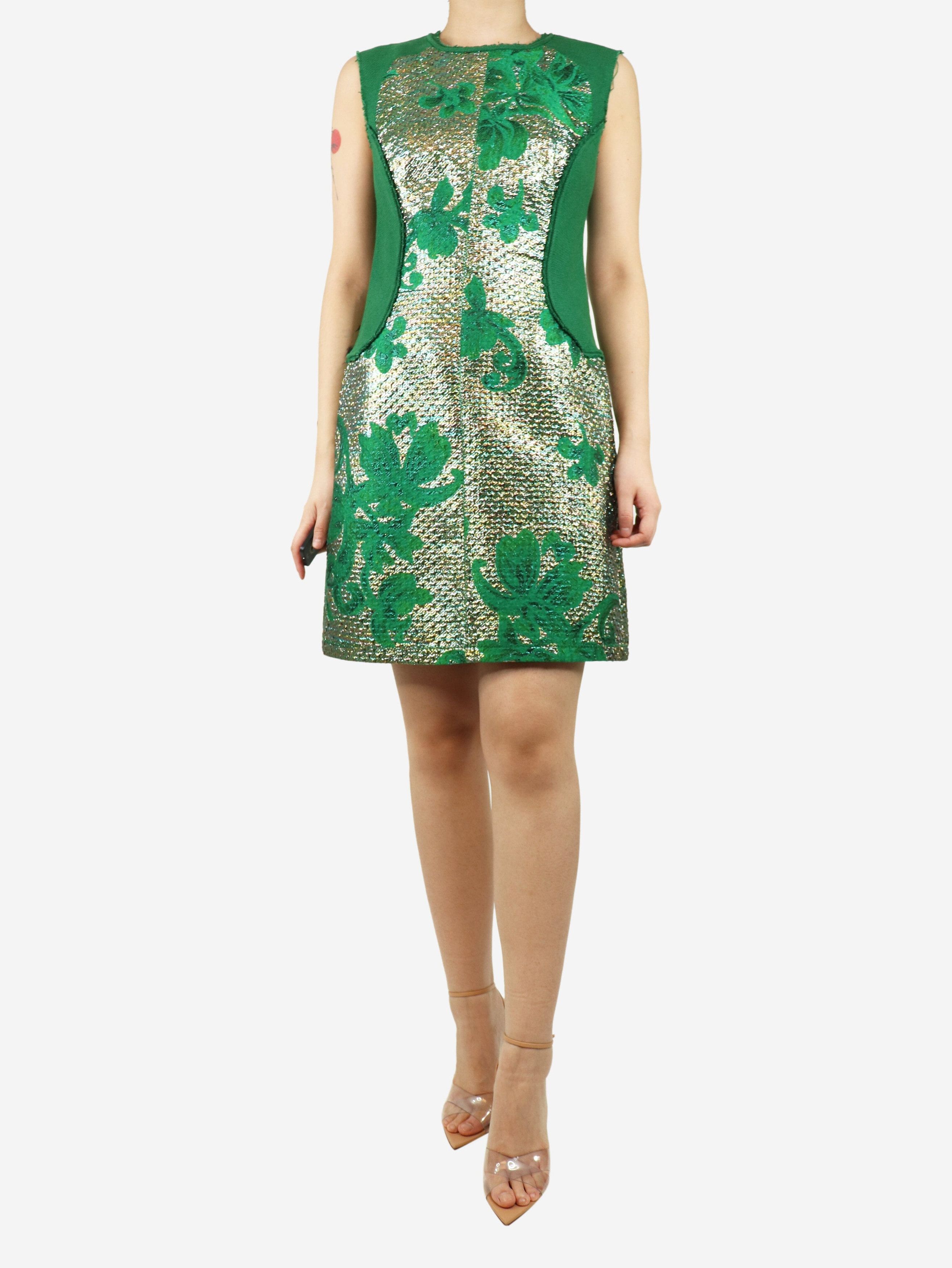 Emerald lurex midi dress - UK 10