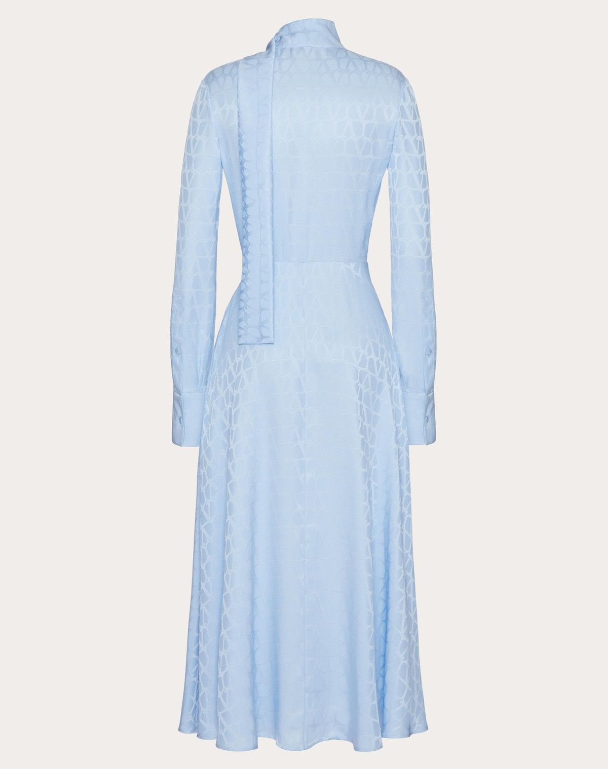 Valentino o1s1wg110525 Toile Iconographe Midi Dress in Sky Blue Size XS / US 0-2 / IT 36-38 - 2 Thumbnail