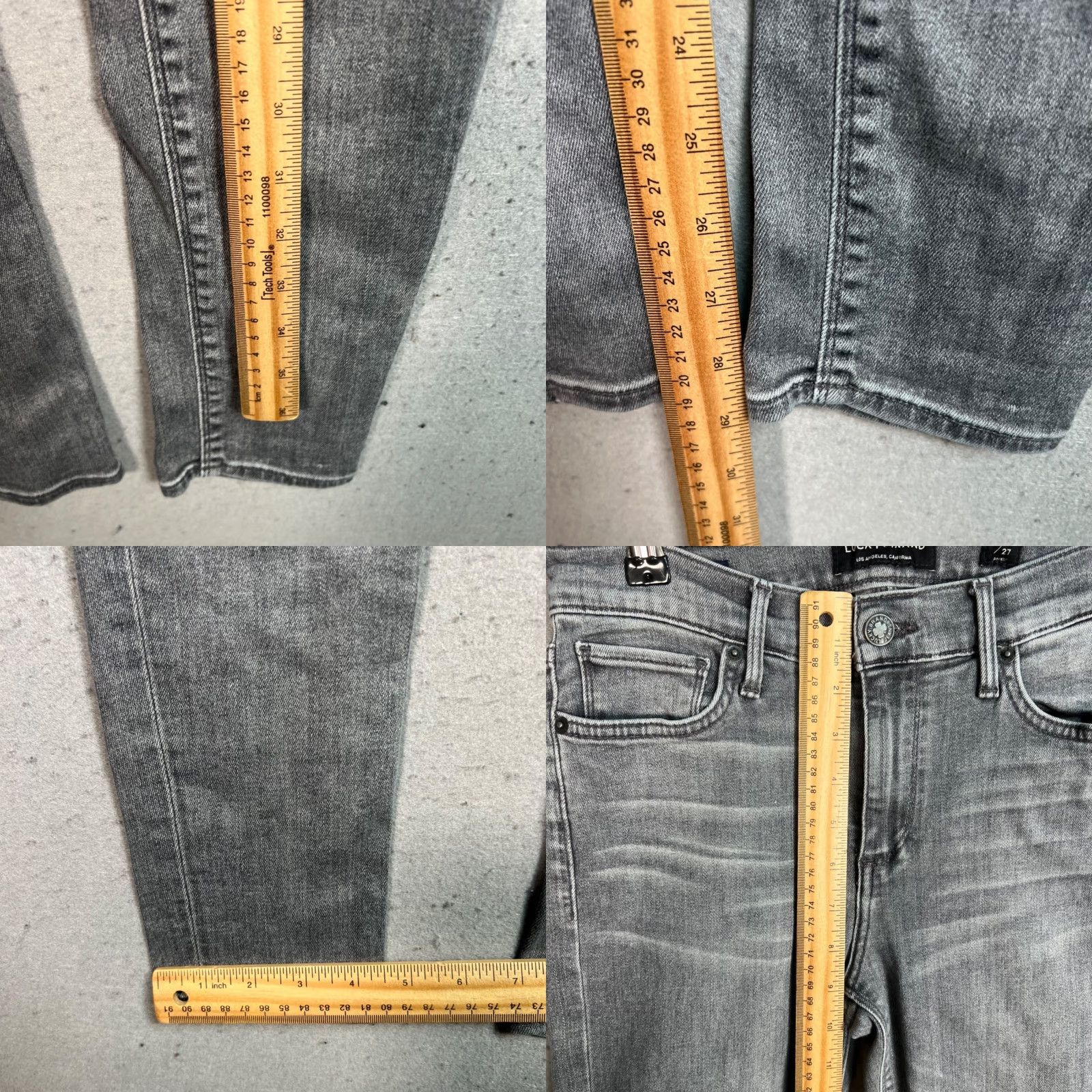 Lucky Brand Lucky Brand Womens Jeans / Brooke Legging Mid-Rise Ankle Stretch 4 Regular Gray 27 Inseam 29 5-Pocket Denim Cotton Blend Modern? Size 27" / US 4 / IT 40 - 8 Thumbnail
