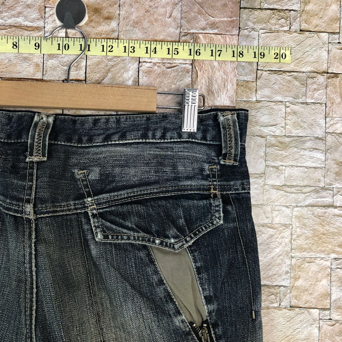 PPFM PPFM Blue Distressed ripped punk Denim Pants #A1040 Size US 33 - 21 Thumbnail