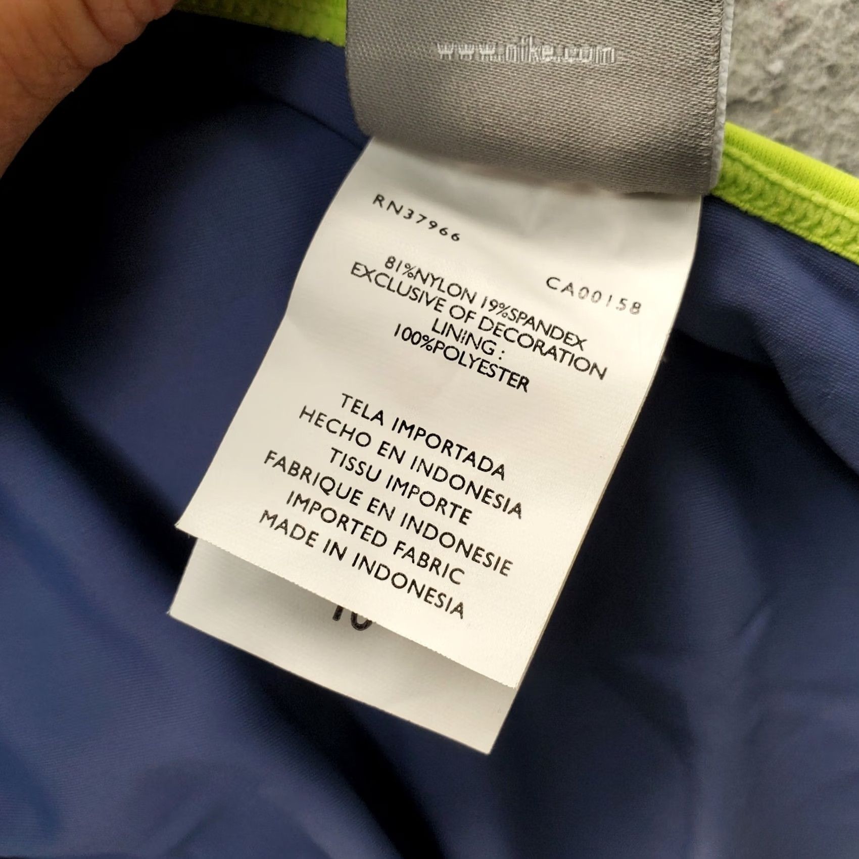 Nike Nike Bikini Bottom Womens Size 10 Multicolor Nylon Swimwear Embroidered Logo Piped Trim Bottoms Beach SSH Size 32" / US 10 / IT 46 - 6 Thumbnail