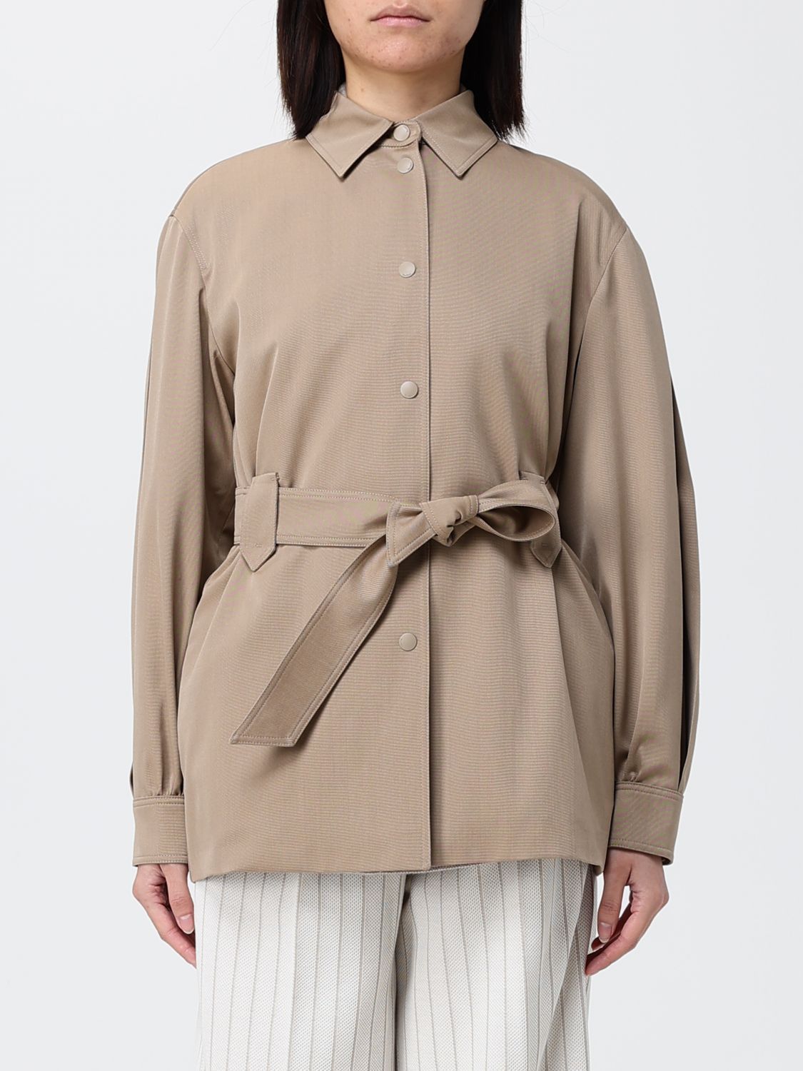 Max Mara Max Mara Jacket Woman Beige Size L / US 10 / IT 46 - 1 Thumbnail