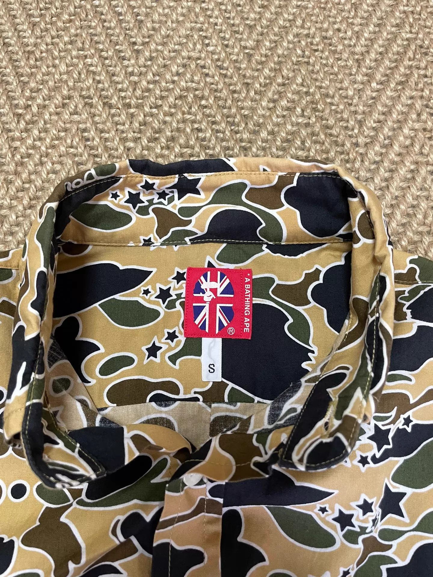 Bape BAPE STA Yellow Camo Star Long Sleeve Shirt S Mint Size US S / EU 44-46 / 1 - 7 Thumbnail