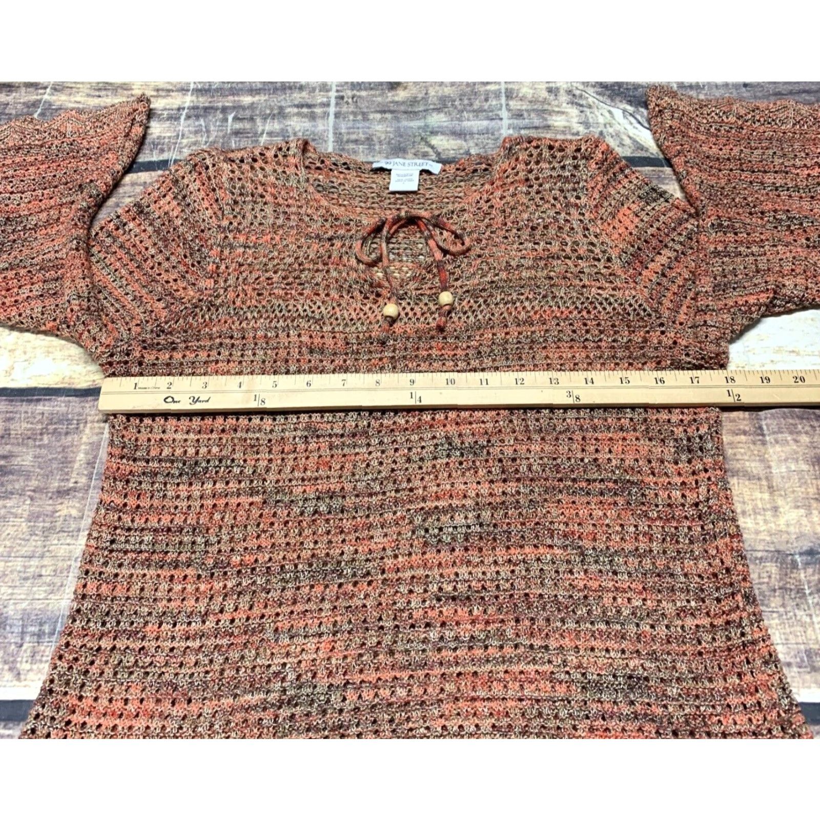 Vintage VINTAGE 99 Jane Street Womens Pullover Knit Sweater Large V-Neck Long Sleeve Salmon Size L / US 10 / IT 46 - 7 Thumbnail