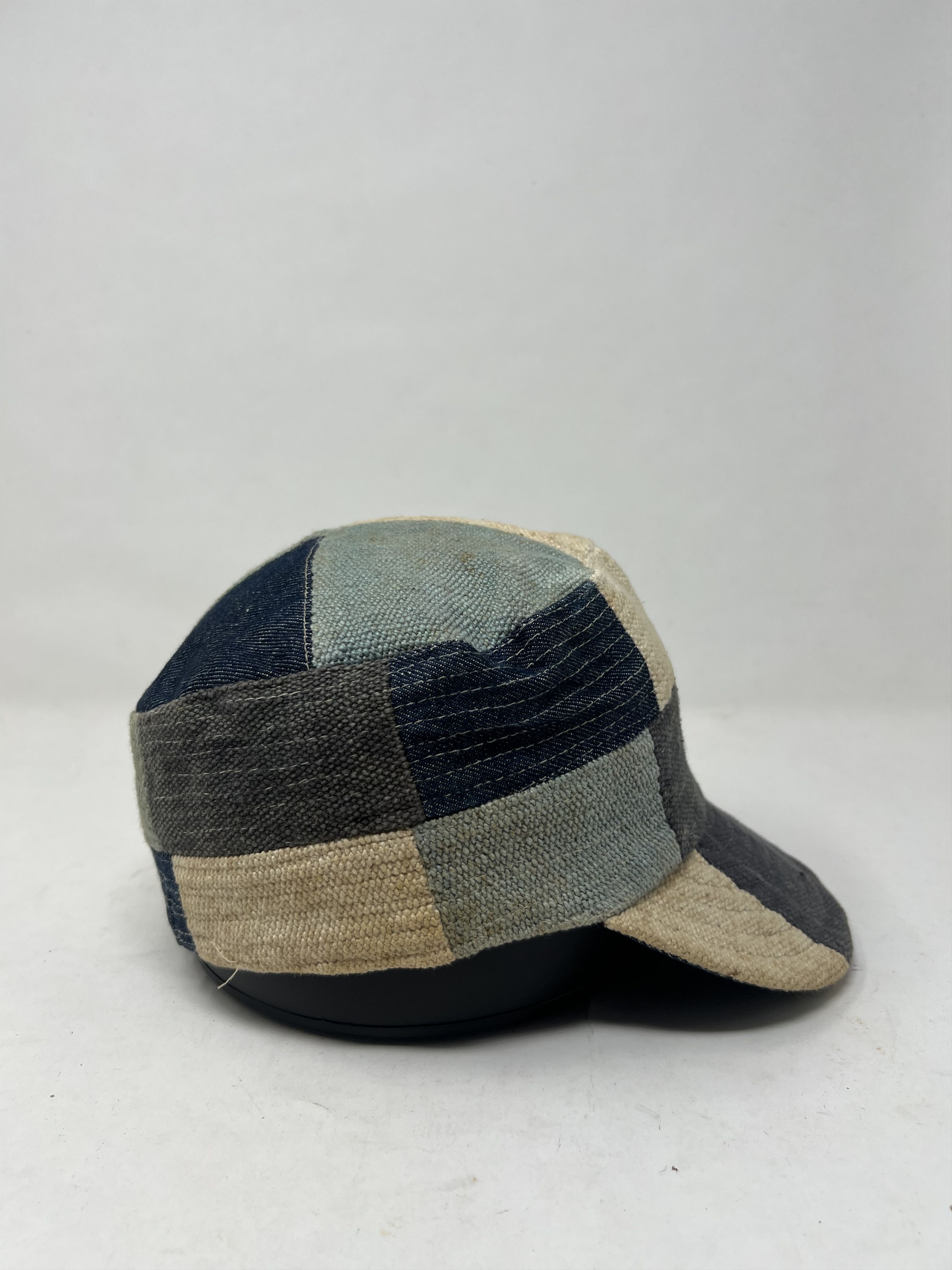 Japanese Brand Patchwork Indigo Sashiko Hat Size ONE SIZE - 4 Thumbnail