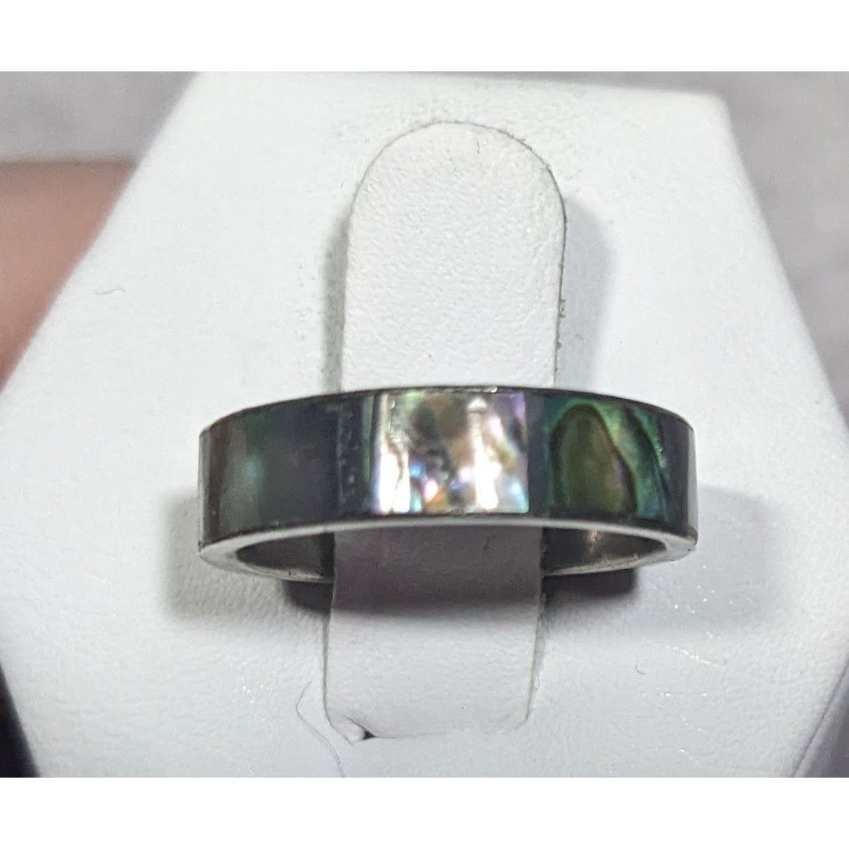 Other Vintage Silver Tone Shell Inlay Ring Size 4 3/4 Size ONE SIZE - 6 Thumbnail