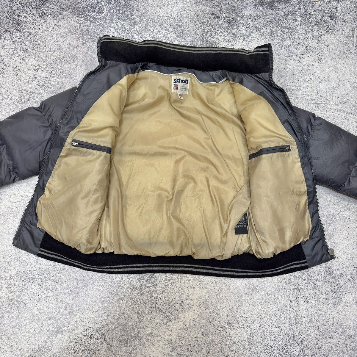 Schott Schott NYC Mens Winter Bomber Jacket L size Size US L / EU 52-54 / 3 - 8 Thumbnail