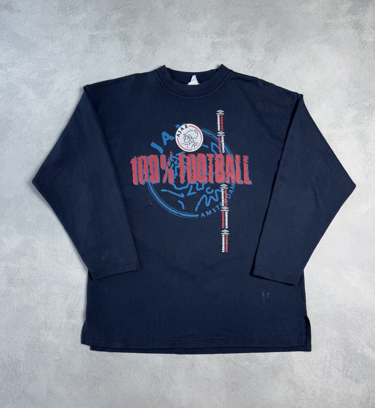 Umbro 1980s 1990s Ajax Amsterdam Football Soccer Sweatshirt Umbro Size US XL / EU 56 / 4 - 3 Thumbnail