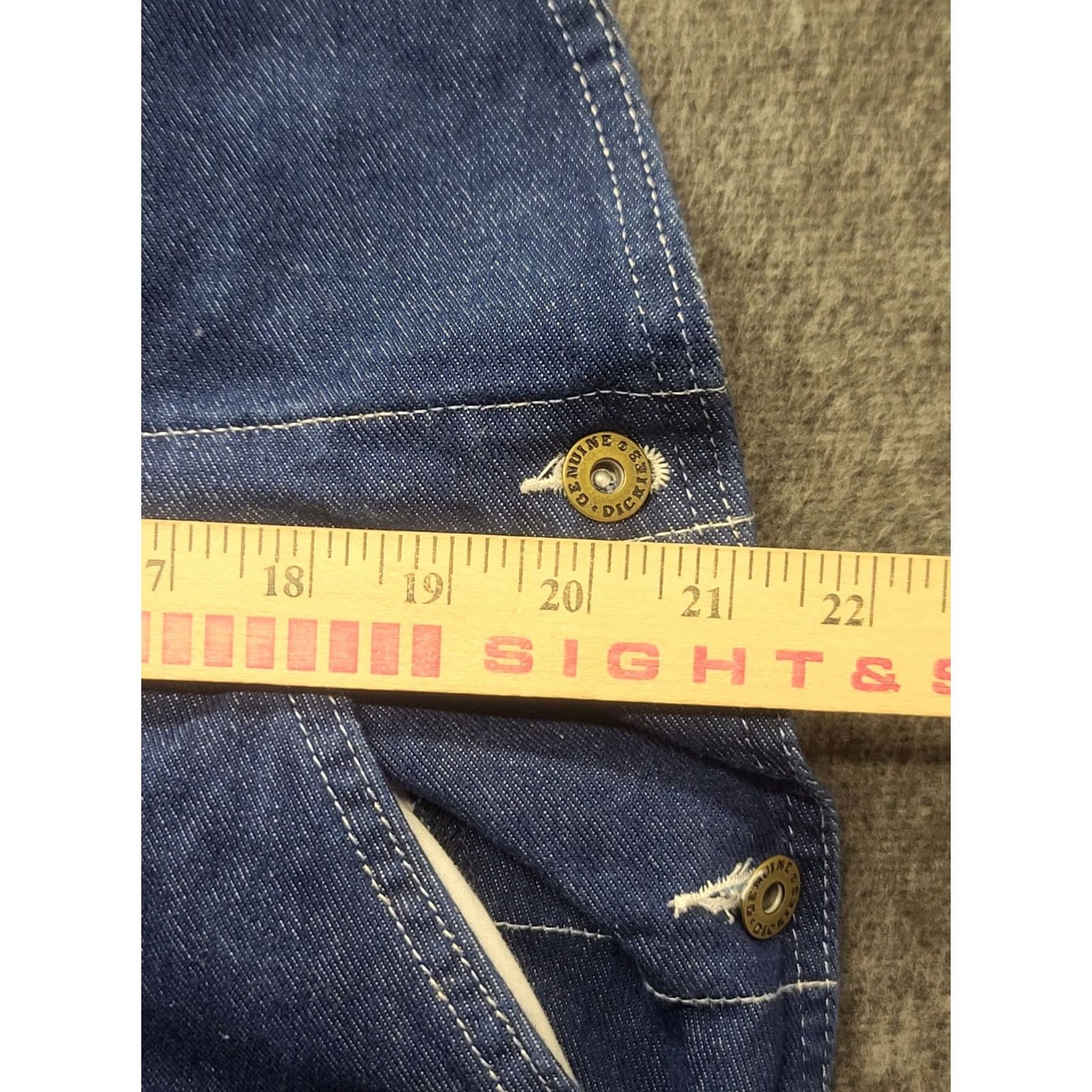 Dickies Genuine Dickies Overall Bibs Mens L 42x31 Regular Fit Denim Blue 90s USA Workwear Gympcore? Size US 33 - 3 Thumbnail